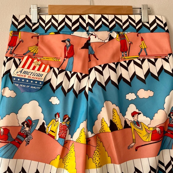 Vintage David Smith Golf Pants • Men’s Colorful ’70s Poly Slacks • 34 36 38 - Picture 4 of 14